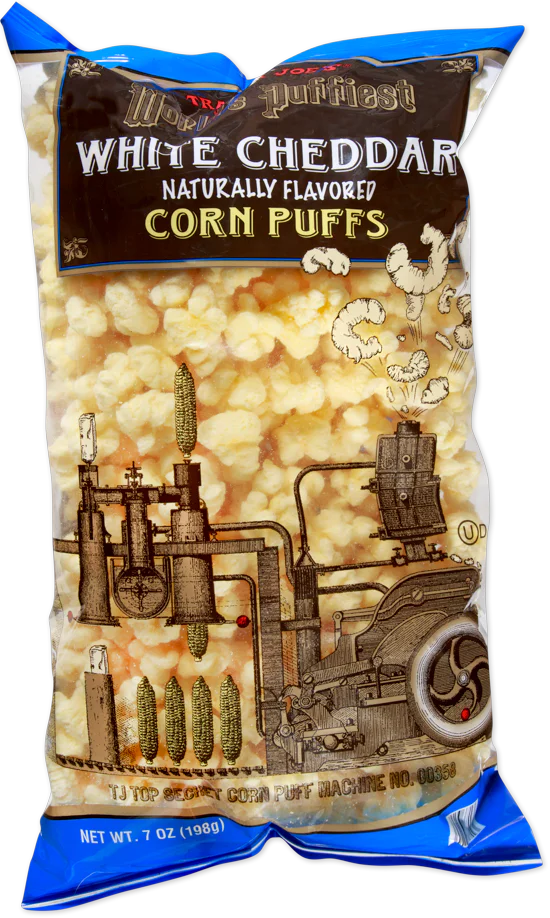 Trader Joe’s World’s Puffiest White Cheddar Corn Puffs 7 oz