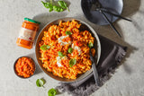 Organic Roasted Red Pepper & Almond Pesto – Rich & Savory Spread, 9.87 oz