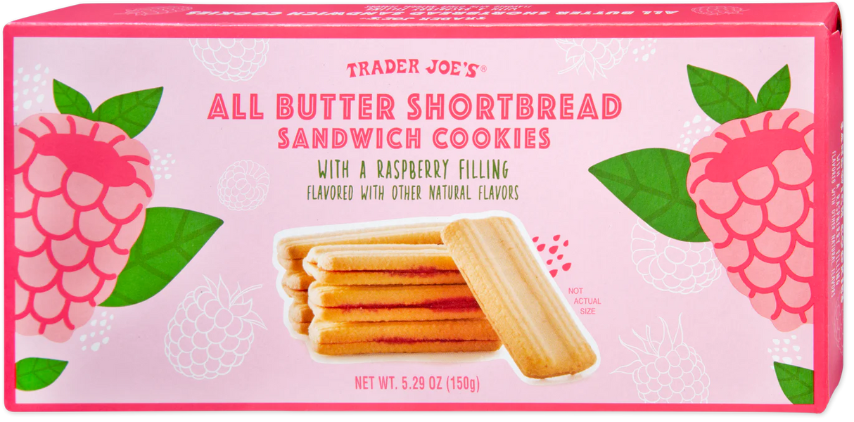 All Butter Shortbread Sandwich Cookies with Raspberry Filling 5.29 oz