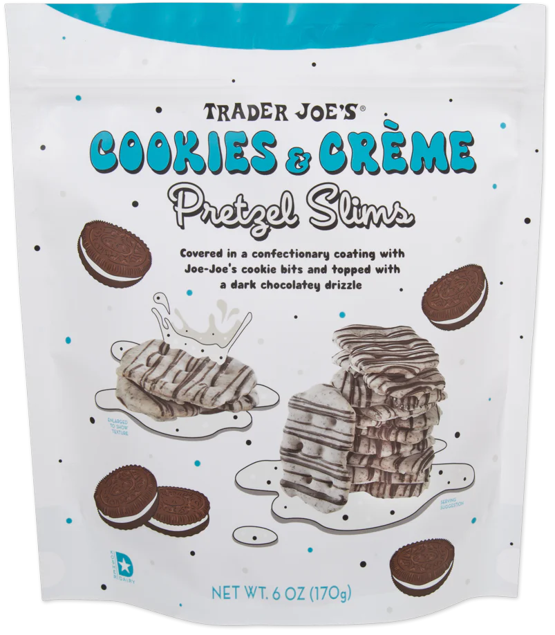 Cookies & Creme Pretzel Slims 6 oz Sweet & Crunchy