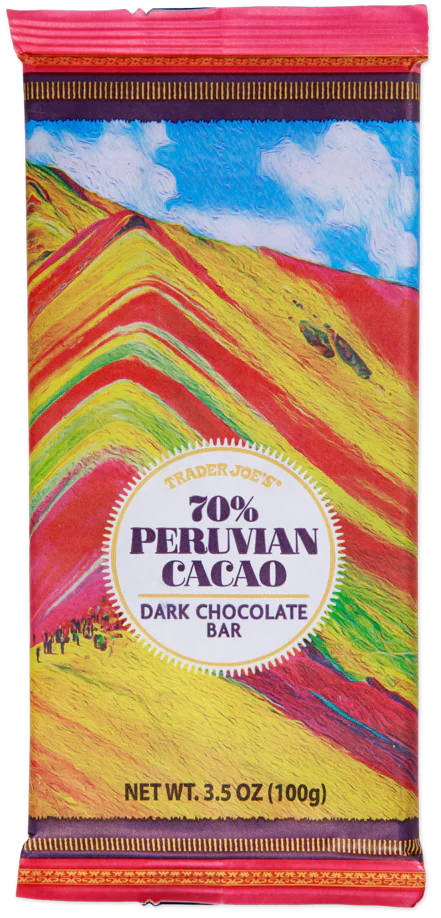 70% Peruvian Cacao Dark Chocolate Bar 3.5 oz