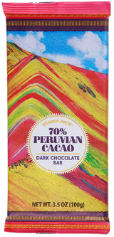 70% Peruvian Cacao Dark Chocolate Bar 3.5 oz