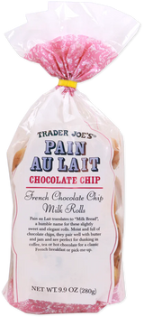Trader Joe's Chocolate Chip Pain Au Lait Soft & Sweet 9.9 oz
