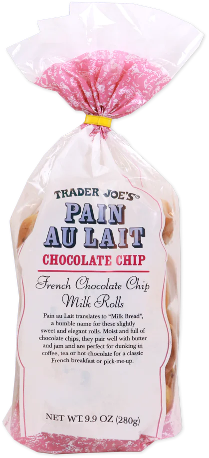 Trader Joe's Chocolate Chip Pain Au Lait Soft & Sweet 9.9 oz