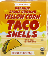 Trader Joes Organic Stone Ground Yellow Corn Taco Shells/5.5 Oz