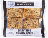 Trader Joes Everything Ciabatta Rolls/14.1 Oz