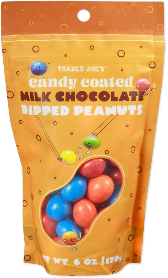 Trader Joes Candy Coated Chocolate Peanuts/6 Oz