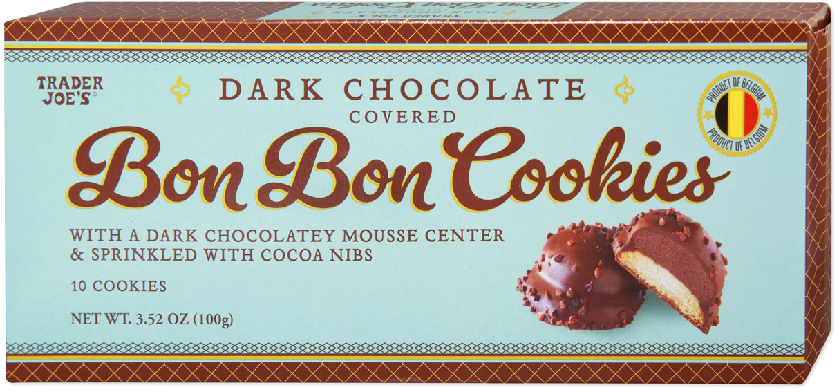 Dark Chocolate Covered Bon Bon Cookies 3.52 Oz