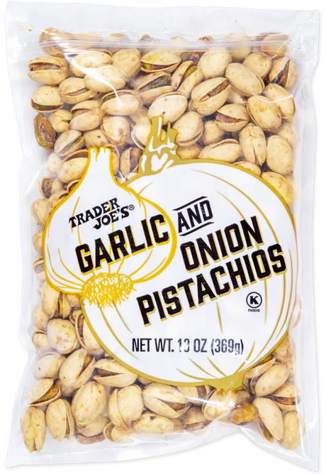Trader Joe's Savory Snack Delight Garlic & Onion Pistachios 13 oz