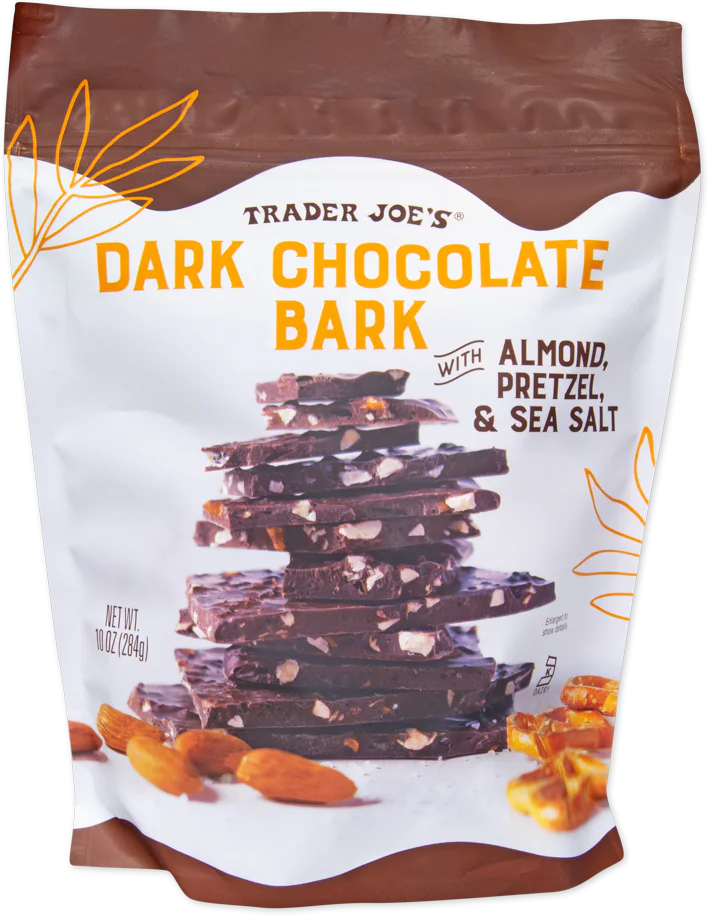 Trader Joes Dark Chocolate Bark/10 Oz