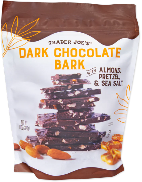 Trader Joes Dark Chocolate Bark/10 Oz
