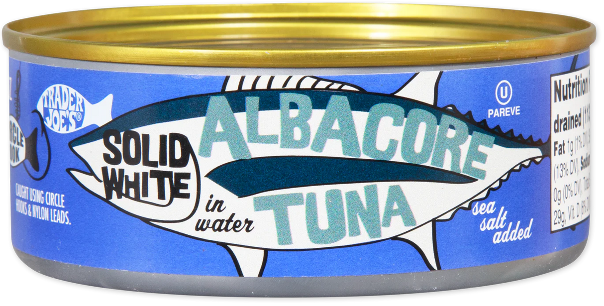 Solid White Albacore Tuna in Water Sea Salt Added 4.5 Oz