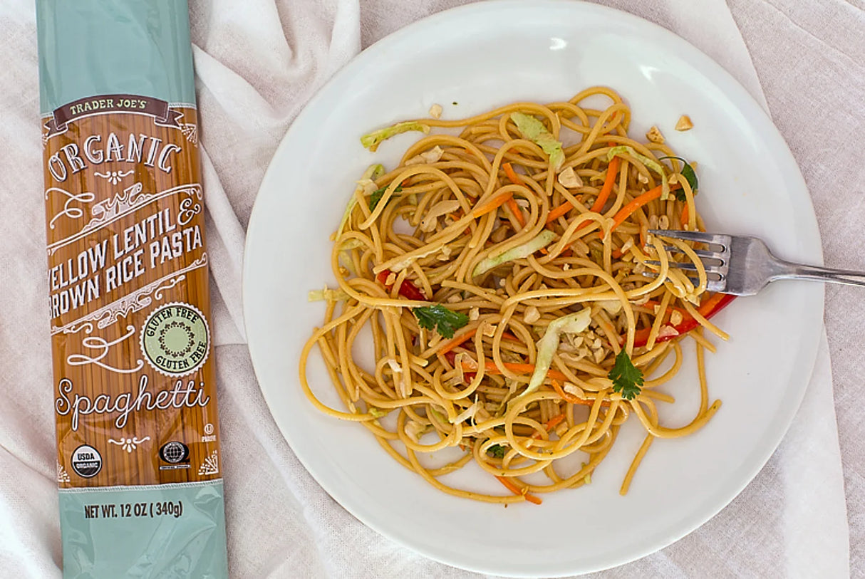 Trader Joe's Organic Yellow Lentil & Brown Rice Spaghetti 12 oz
