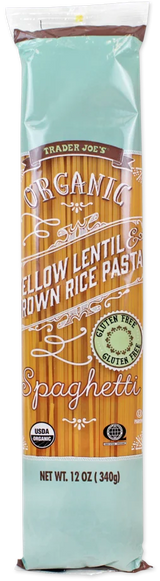 Trader Joe's Organic Yellow Lentil & Brown Rice Spaghetti 12 oz