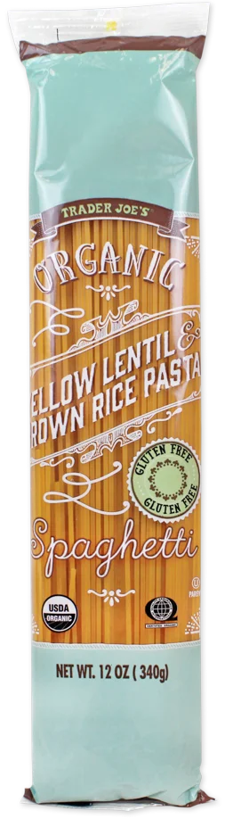 Trader Joe's Organic Yellow Lentil & Brown Rice Spaghetti 12 oz