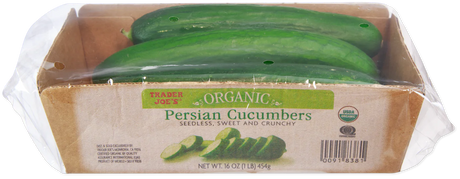 Trader Joes Organic Persian Cucumbers/16 Oz
