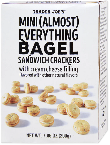 Trader Joes Mini Everything Bagel Sandwich Crackers 7.05 Oz