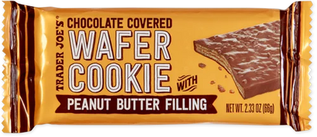 Trader Joe's Chocolate Covered Wafer Cookie with Peanut Butter Filling 2.33 oz