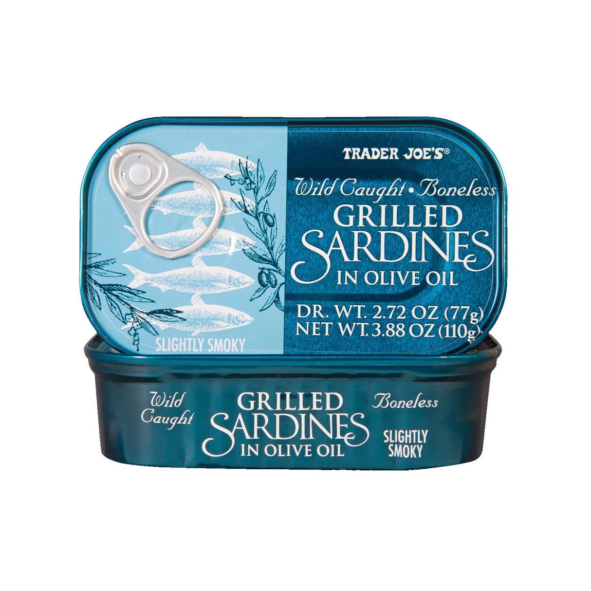 Wild Caught Boneless Grilled Sardines in Olive Oil 3.88 Oz